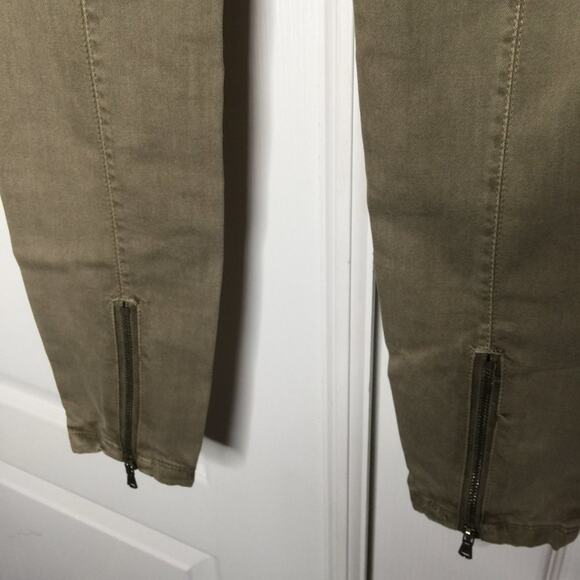 BLANKNYC Zipper Utility Skinny Jeans Low Rise Many pockets Denim Khaki Size 26 - Picture 8 of 11